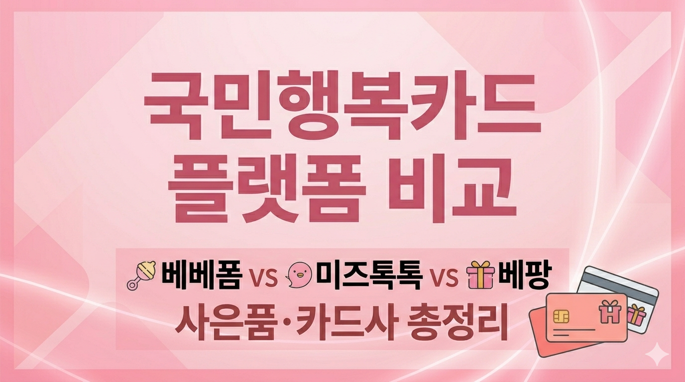 국민행복카드 플랫폼 비교