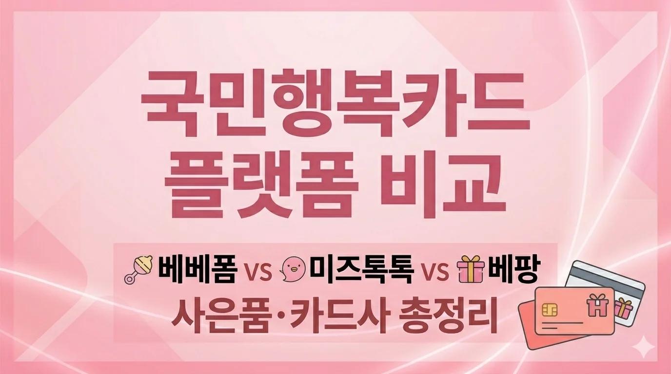 국민행복카드 플랫폼 비교